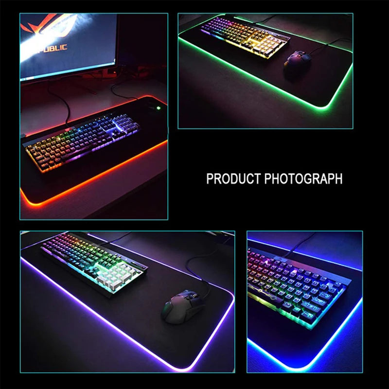 F-Fortnite mouse pad, RGB streamer, LED gaming internet café table