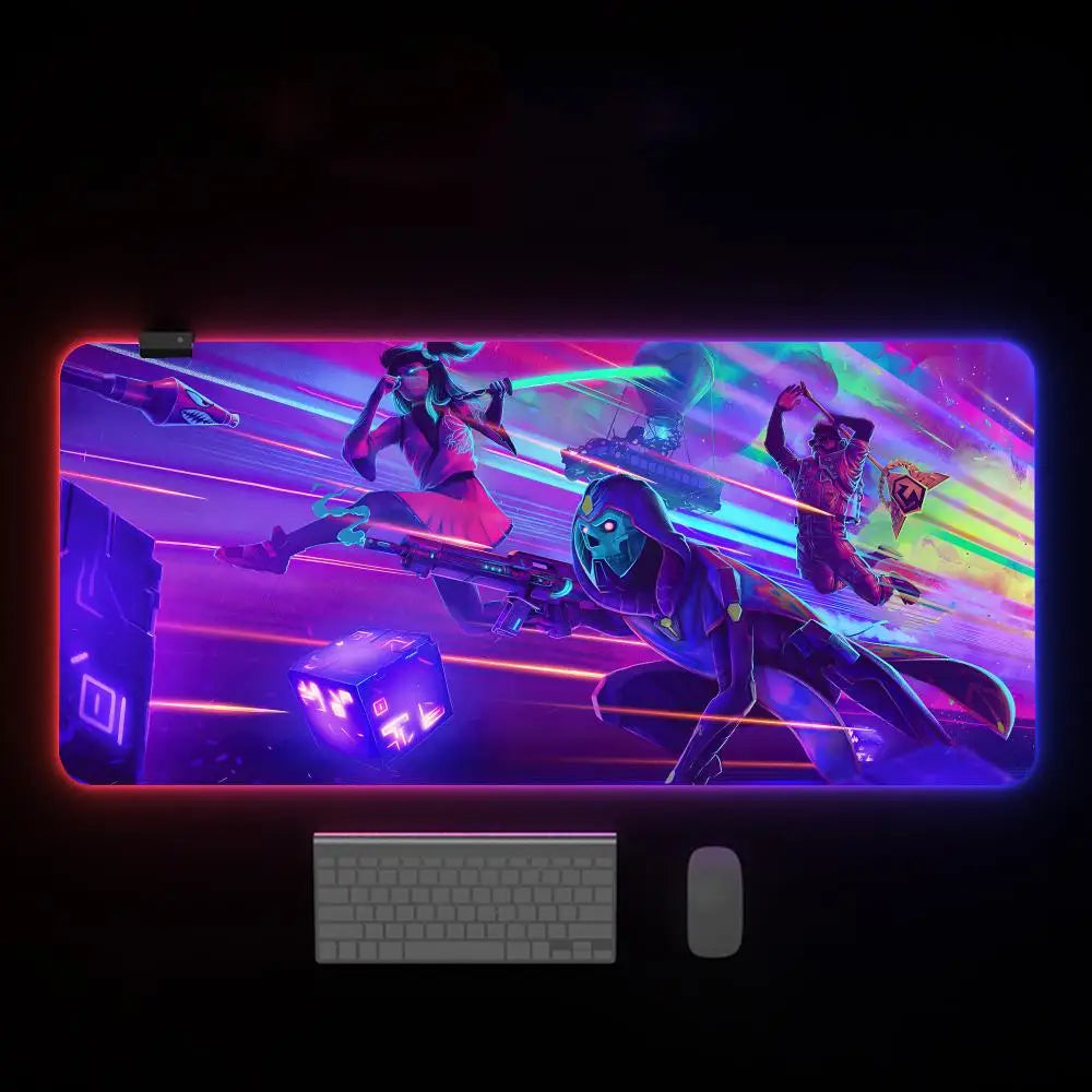 F-Fortnite mouse pad, RGB streamer, LED gaming internet café table