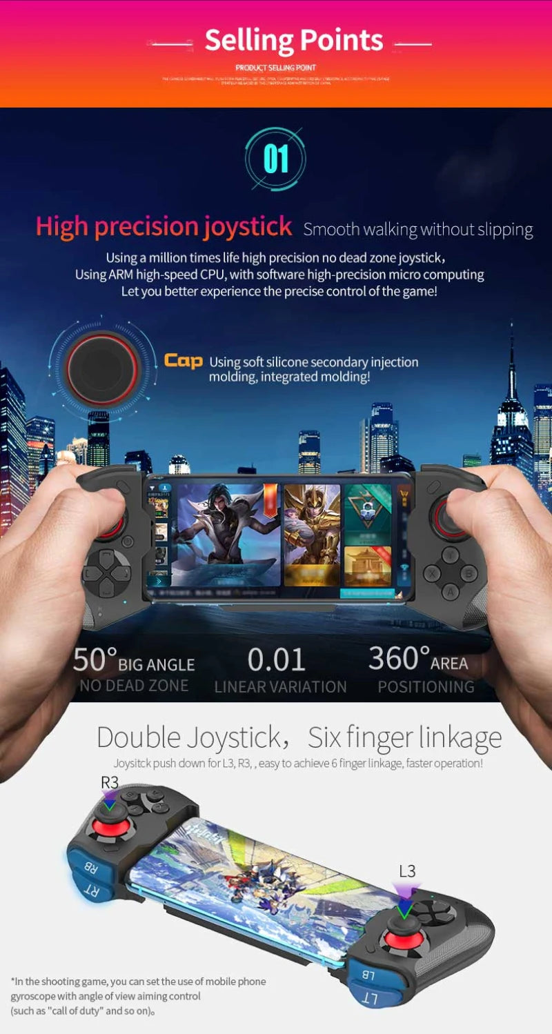 Gamepad For iPhone Android Cell Phone Control Bluetooth Controller Trigger Pubg Mobile Joystick Gaming Smartphone Mando Game Pad